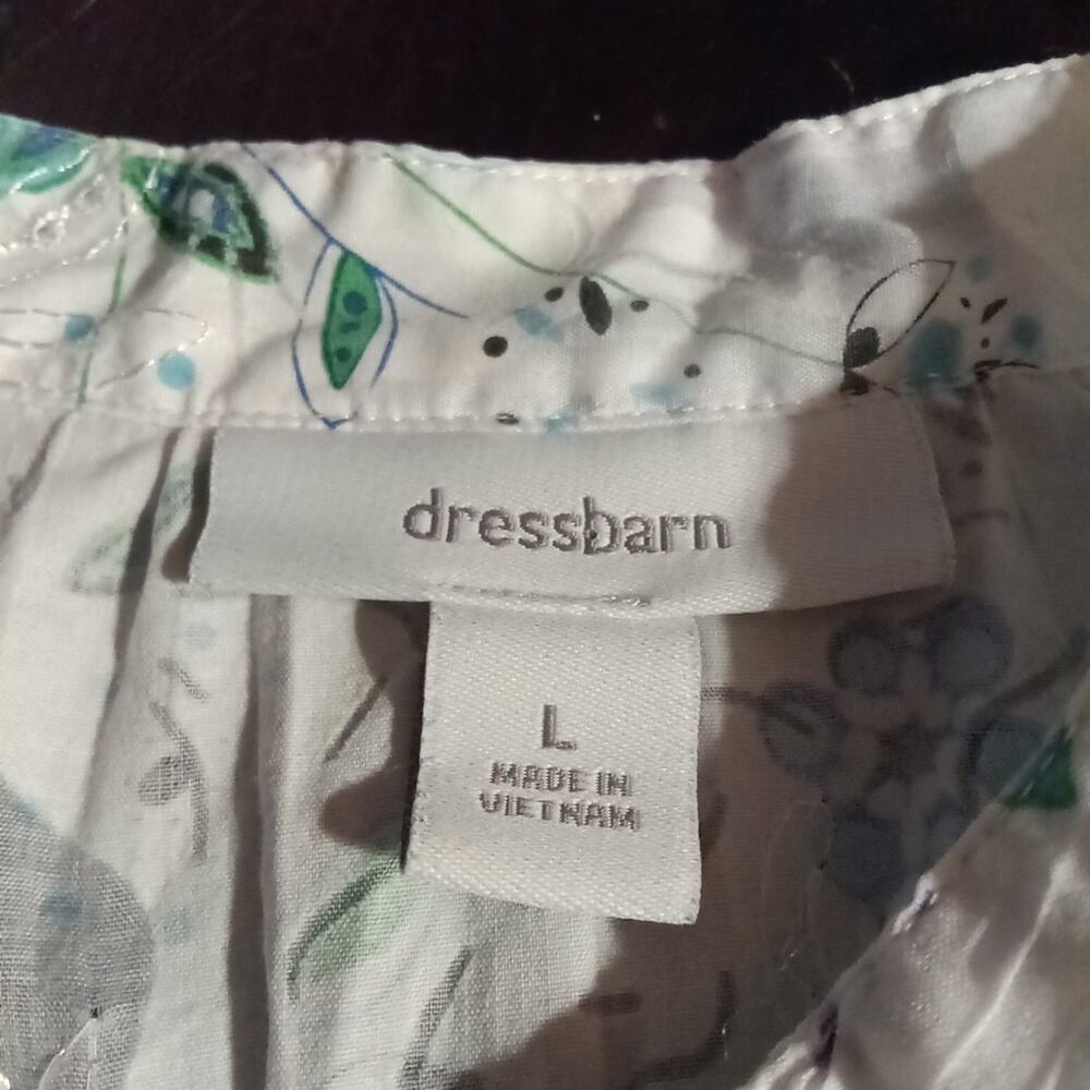 Dressbarn Floral Blouse Fairy Cottage Core Sz. L Floral - Picture 5 of 6